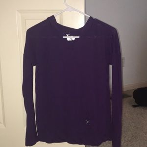 This is a purple breathable hoodie from old navy